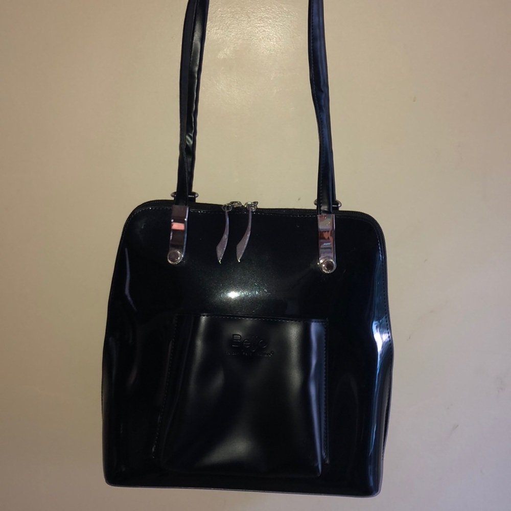 Beijo black patent Bag